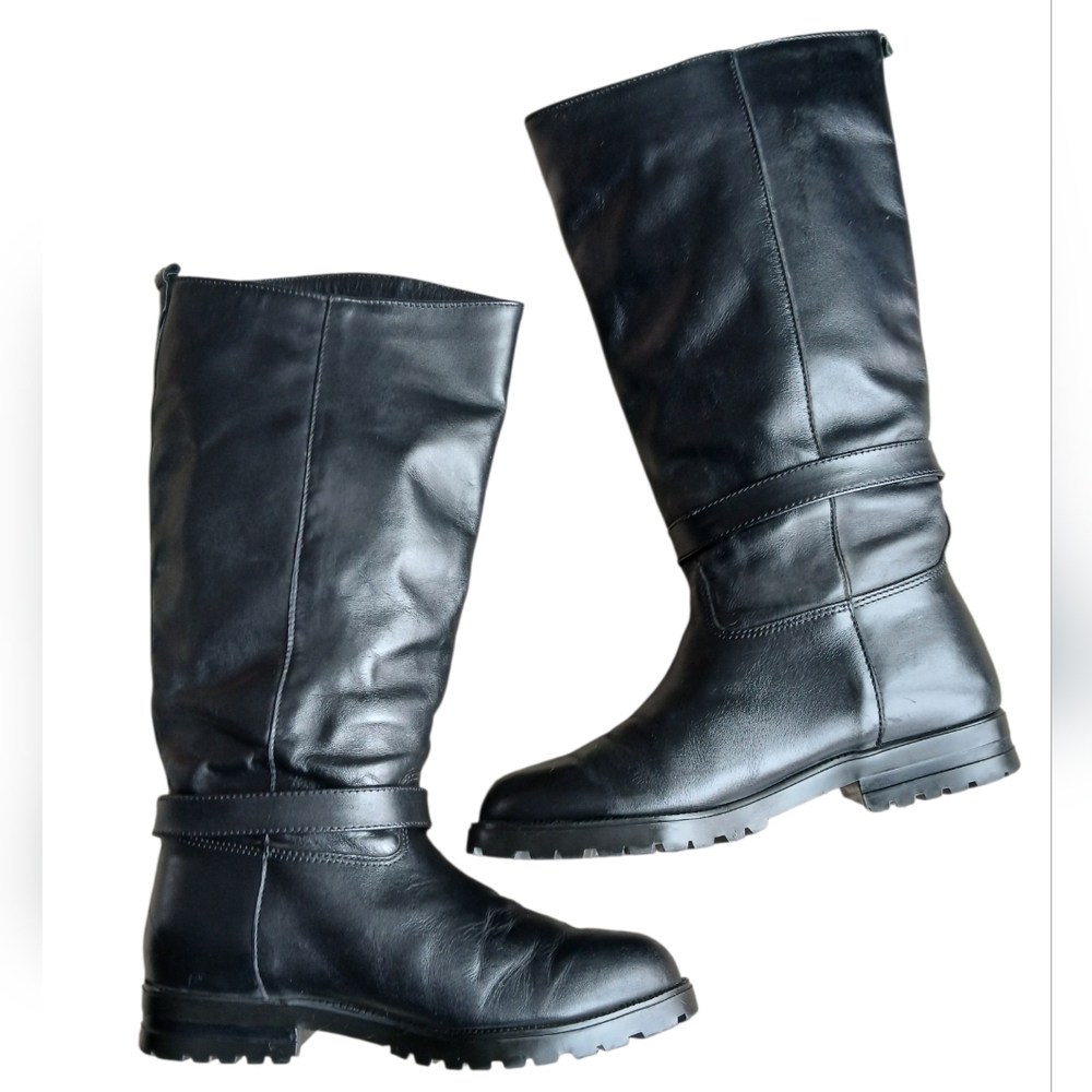 L.L. Bean Women's Size 6 Black Leather Riding Boots - Picture 4 of 7